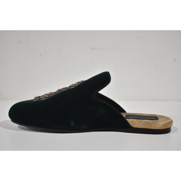 Gucci Lawrence Princetown Green Crystal Snake Slide Loafer Mule Slipper Flats 36 - Picture 9 of 12